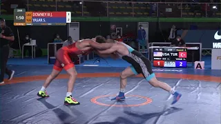 Round 3 FS - 92 kg: J. DOWNEY III (USA) v. S. YASAR (TUR)