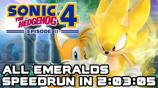 Sonic 4 Episode 2 - All Emerald speedrun attempt in 2:03:05