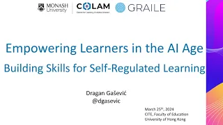 Empowering Learners in the AI Age: Building Skills for Self-Regulated Learning