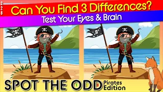 Brain Break - Find 3 Differences | PIRATES Edition | Game 228