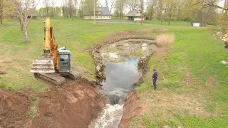 Removing A Pond Dam To Clean It Properly