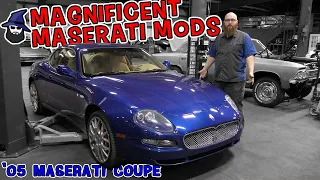 Maserati Modifications! The CAR WIZARD adds some really awesome performance mods to this 2005 Coupe!