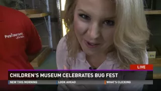 Katie Bavoso tries some edible insect dishes at Bug Fest