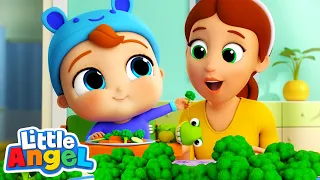 Baby John Yes Yes Vegetable Song! | Little Angel Kids Songs & Nursery Rhymes