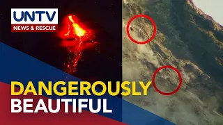 Detalyadong kuha ng rockfall events at lava flow ng Mt. Mayon hinahangaan sa social media