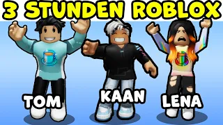 3 Stunden ROBLOX SPIELEN MIT KAAN, LENA & TOM! Adopt Me, Murder Mystery 2, Obby