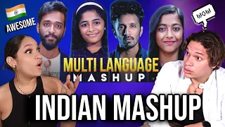 HER VOICE IS UNREAL! Waleska & Efra react to Multilanguage Indian Mashup by Rajaganapathy