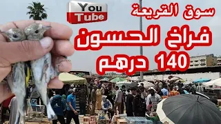 سوق القريعة ليوم السبت 14 ماي أثمنة الطيور المتنوعة فراخ الحسون (القورع) قلال والثمن 140 درهم🕊 👍❤