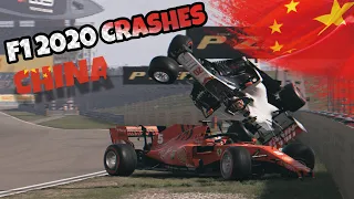 F1 2020 CRASHES China! [4K 60FPS]