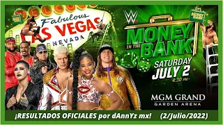 ¡Resultados Oficiales de WWE Money in the Bank 2022 por dAnnYz mx! (2/Julio/2022)