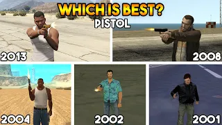 GTA : EVOLUTION OF PISTOL IN EVERY GTA (GTA 5, GTA 4, GTA SAN, GTA VC, GTA 3)