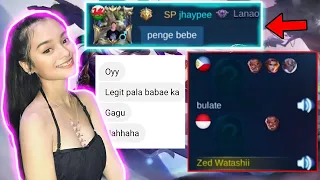 Pinaranas ng "BEBE TIME" lalaki sa world chat!😂 Girl Voice Changer! Naging lalaki sa dulo😂 (MLBB)