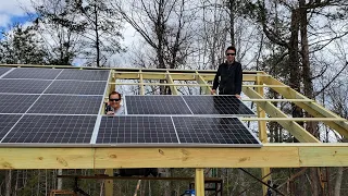 Using solar panels as a roof, 8kw solar array (follow up) utilizing the sun to be off grid