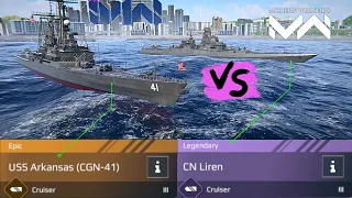 USS Arkansas (CGN-41) Vs CN Liren || Modern Warships