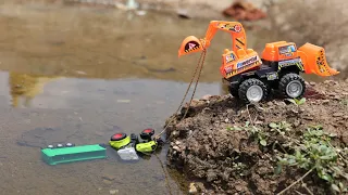 HMT Tractor Falling With River And Rescued By JCB | Jcb Tractor | Toy video | Cs toy