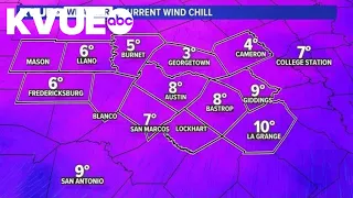 Feels-like temperatures near 0 in parts of Central Texas | Livestream