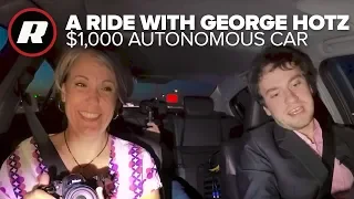 We go riding with George Hotz and his $1,000 autonomous car | Comma.ai