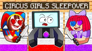 SLEEPOVER with POMNI & RAGATHA in Minecraft! (The Amazing Digital Circus)