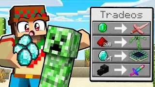 ¡Minecraft PERO los MOBS INTERCAMBIAN COSAS OP! 😲💼💰 SILVIOGAMER MINECRAFT PERO