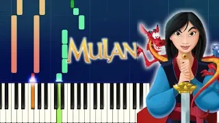 MULAN - I'll Make A Man Out of You - EASY Piano Tutorial with SHEET MUSIC