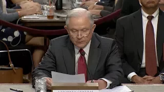 Atty. Gen. Jeff Sessions testifies before the Senate Intelligence Committee