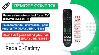 Universal remote control for all TV (HUAYU RM-L1688) | Télécommande universelle pour tous les TV