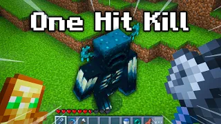 One Hitting Every Boss In Survival Minecraft pe!