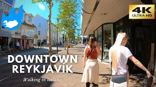 Iceland Walking Tour - Downtown Reykjavík [4K]