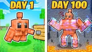 I Survived 100 DAYS as a COPPER GOLEM in Minecraft!