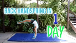 How To Do a Back Handspring in 1 DAY!