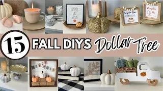 🍂15 DOLLAR TREE FALL DIYs | EASY HIGH END AUTUMN DECOR 2023 🍂