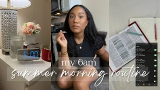 *REALISTIC* 6AM Summer Morning Routine || Bible Study || Back & Bi's Session || Daily Planning