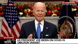 US President Joe Biden media address on Omicron response