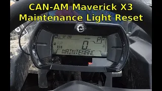 "Maintenance Required" Message Reset on Can-Am Maverick X3 2021 and up. Service Light Reset
