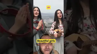 Cute Georgian girls singing folk  songs.