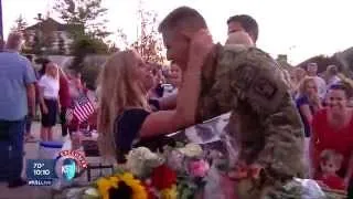 Army pilot surprises wife for baby's upcoming birth