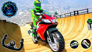 Impossible Mega Ramp Bike Racing Simulator 3D - Extreme Motocross Dirt Bike Racer - Android Gameplay