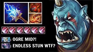 6200 HP Endless Stun Scepter + Heart Ogre Magi vs Zeus Mid Crazy Non-Stop Multicast Epic Game Dota 2