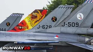 THE LEEUWARDEN F-16 FIGHTING FALCON FLY OUT;  this is the LAST time they DEPART