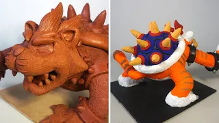 Bowser (Meowser) clay Sculpture : Super Mario 3D World
