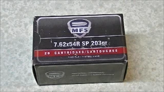 MFS 7.62x54R 203 Grain Softpoint Ammo, Part 1