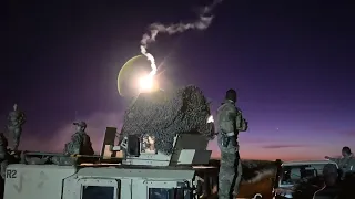 409th Expeditionary Security Forces Squadron receiving flare training at nigh
