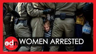 Dozens Arrested During Heated Woman's March in Minsk