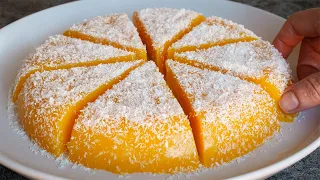 Only 3 ingredients dessert in 5 minutes with Orange, No Baking, No Gelatine, No Flour