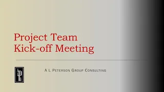 Project Team Kick-Off Meeting