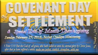 Covenant Day of Settlement & Thanksgiving Service,  February 25, 2018 [3rd Service]