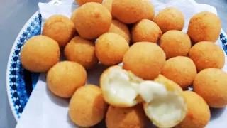 BOLINHA DE QUEIJO/ Massa Básica Aprenda Como Fritar sem estourar