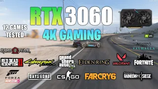 RTX 3060 4K Gaming : Test in 12 Games ft i5 12400F