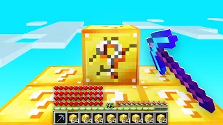 SKYBLOCK but ALL BLOCKS are LUCKY BLOCKS! (Minecraft)