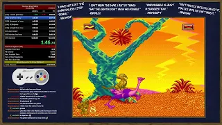 The Lion King (SNES) Speedrun - any% easy - PB 12:10